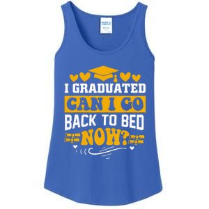 I Graduated Can I Go Back To Bed Now Ladies Essential Tank