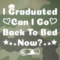 I Graduated Can I Go Back To Bed Now Funny Legacy Tie Dye Trucker Hat