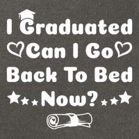 I Graduated Can I Go Back To Bed Now Funny Cotton Canvas Backpack