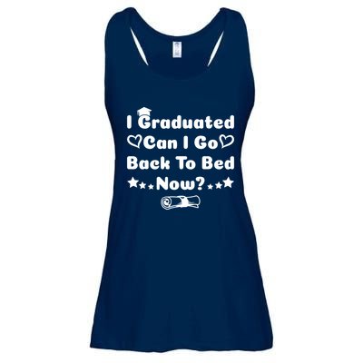 I Graduated Can I Go Back To Bed Now Funny Ladies Essential Flowy Tank