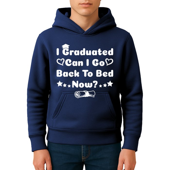 I Graduated Can I Go Back To Bed Now Funny Kids Hoodie