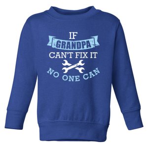 If Grandpa Can't Fix It No One Can Cool Gift Toddler Sweatshirt