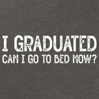 I Graduated Can I Go Back To Bed Now Graduation Cotton Canvas Backpack