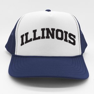 Illinois Gift College University Text Sports Design Trucker Hat