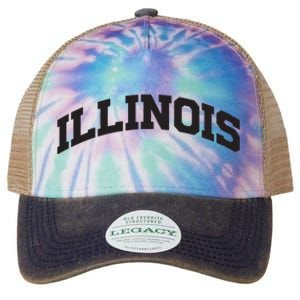 Illinois Gift College University Text Sports Design Legacy Tie Dye Trucker Hat