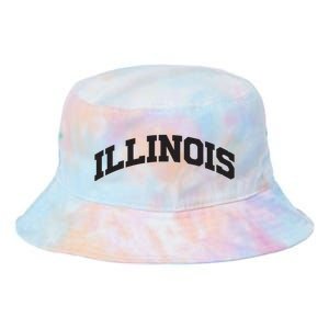 Illinois Gift College University Text Sports Design Tie Dye Newport Bucket Hat