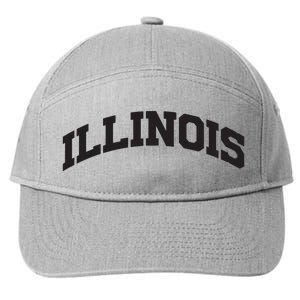 Illinois Gift College University Text Sports Design 7-Panel Snapback Hat