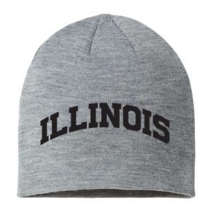 Illinois Gift College University Text Sports Design Sustainable Beanie