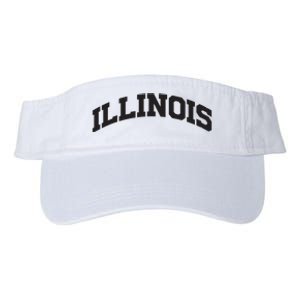 Illinois Gift College University Text Sports Design Valucap Bio-Washed Visor