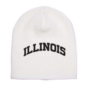 Illinois Gift College University Text Sports Design Short Acrylic Beanie