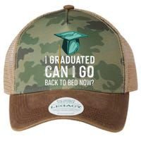 I Graduated Can I Go Back To Bed Now Funny Graduation Legacy Tie Dye Trucker Hat