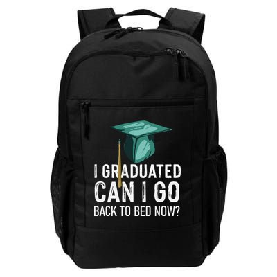 I Graduated Can I Go Back To Bed Now Funny Graduation Backpack