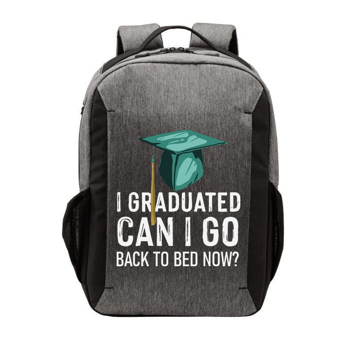 I Graduated Can I Go Back To Bed Now Funny Graduation Vector Backpack