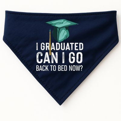 I Graduated Can I Go Back To Bed Now Funny Graduation USA-Made Doggie Bandana