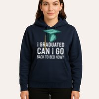 I Graduated Can I Go Back To Bed Now Funny Graduation Hoodie