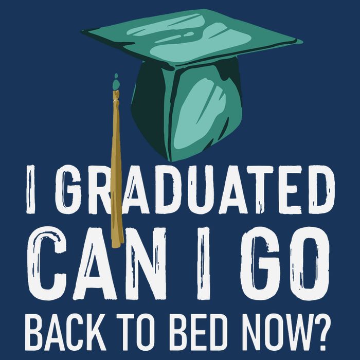 I Graduated Can I Go Back To Bed Now Funny Graduation Drawstring Bag