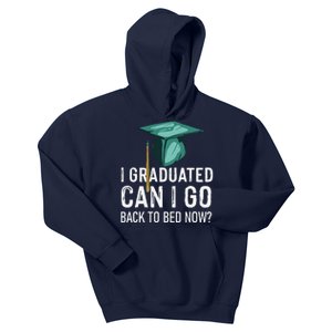 I Graduated Can I Go Back To Bed Now Funny Graduation Kids Hoodie