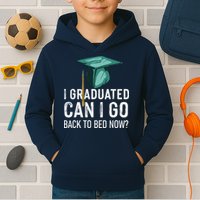 I Graduated Can I Go Back To Bed Now Funny Graduation Kids Hoodie