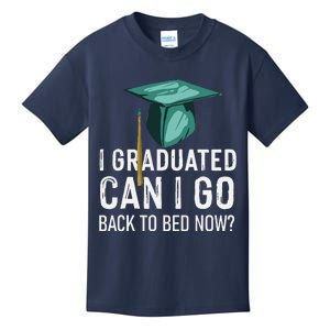 I Graduated Can I Go Back To Bed Now Funny Graduation Kids T-Shirt