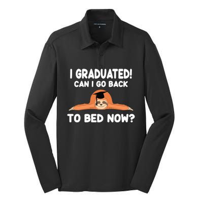 I Graduated Can I Go Back To T Silk Touch Performance Long Sleeve Polo