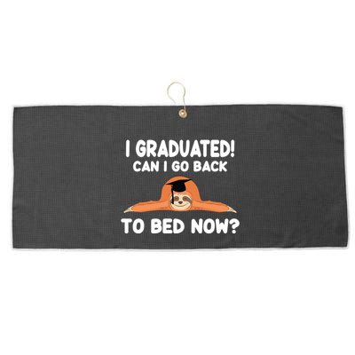 I Graduated Can I Go Back To T Large Microfiber Waffle Golf Towel