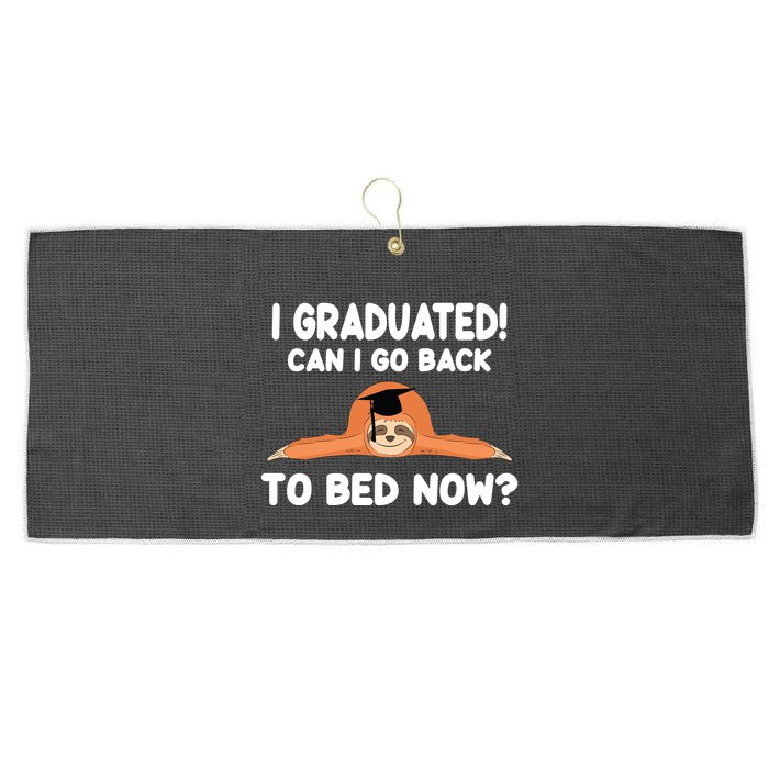 I Graduated Can I Go Back To T Large Microfiber Waffle Golf Towel