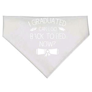 I Graduated Can I Go Back To Bed Now Funny Graduation USA-Made Doggie Bandana