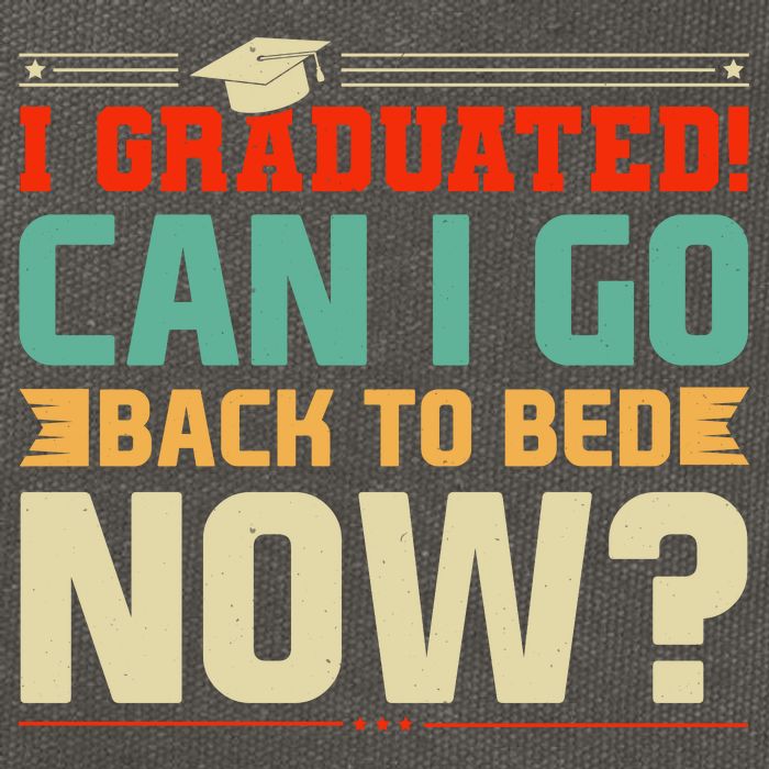 I Graduated! Can I Go Back To Bed Now Cotton Canvas Backpack
