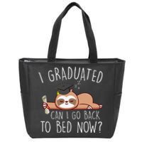 I Graduated Can I Go Back To Bed Now Funny Graduation Zip Tote Bag