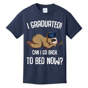 I Graduated Can I Go Back To Bed Now Sloth Lazy Chilling Fun Kids T-Shirt