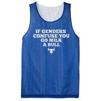 If Genders Confuse You Go Milk A Bull Mesh Reversible Basketball Jersey Tank