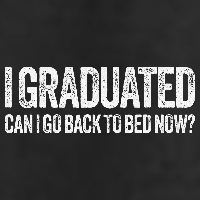 I Graduated Can I Go Back To Bed Now Graduation 7 Panel Mesh Trucker Snapback Hat