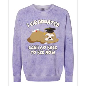 I Graduated Can I Go Back To Bed Now Graduation Colorblast Crewneck Sweatshirt