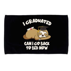 I Graduated Can I Go Back To Bed Now Graduation Microfiber Hand Towel