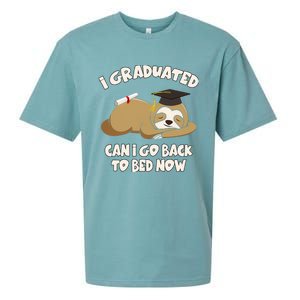 I Graduated Can I Go Back To Bed Now Graduation Sueded Cloud Jersey T-Shirt