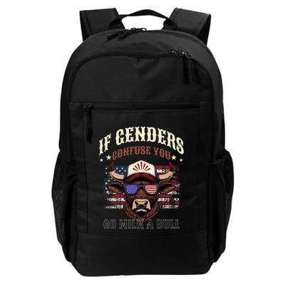 If Gender Confuse You Go Milk A Bull Sarcastic Design Daily Commute Backpack
