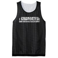 I Graduated Can I Go Back To Bed Now Graduation Humor Mesh Reversible Basketball Jersey Tank