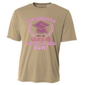 I Graduated Can I Go Back To Bed Now Graduation Student Cooling Performance Crew T-Shirt