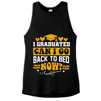 I Graduated Can I Go Back To Bed Now Ladies PosiCharge Tri-Blend Wicking Tank