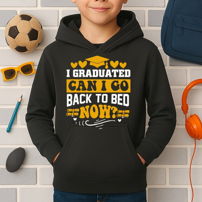 I Graduated Can I Go Back To Bed Now Kids Hoodie