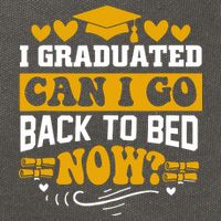 I Graduated Can I Go Back To Bed Now Cotton Canvas Backpack