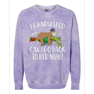 I Graduated Can I Go Back To Bed Now Graduation Colorblast Crewneck Sweatshirt