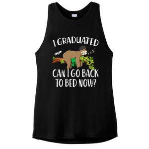 I Graduated Can I Go Back To Bed Now Graduation Ladies PosiCharge Tri-Blend Wicking Tank