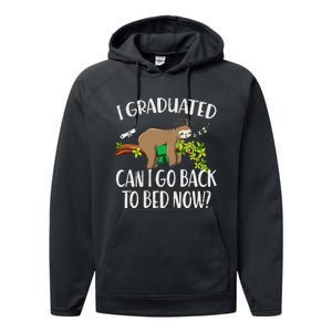 I Graduated Can I Go Back To Bed Now Graduation Performance Fleece Hoodie