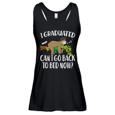 I Graduated Can I Go Back To Bed Now Graduation Ladies Essential Flowy Tank