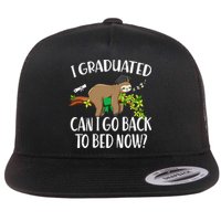 I Graduated Can I Go Back To Bed Now Graduation Flat Bill Trucker Hat