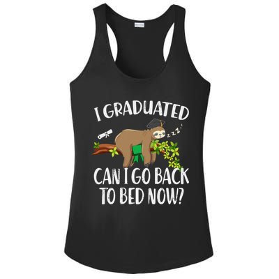 I Graduated Can I Go Back To Bed Now Graduation Ladies PosiCharge Competitor Racerback Tank