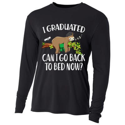 I Graduated Can I Go Back To Bed Now Graduation Cooling Performance Long Sleeve Crew