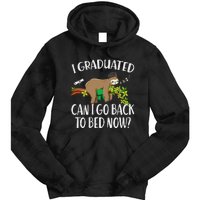 I Graduated Can I Go Back To Bed Now Graduation Tie Dye Hoodie