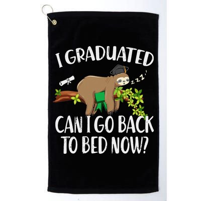 I Graduated Can I Go Back To Bed Now Graduation Golf Towel